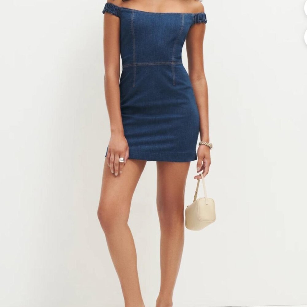 Reformation Filis Denim Mini Dress